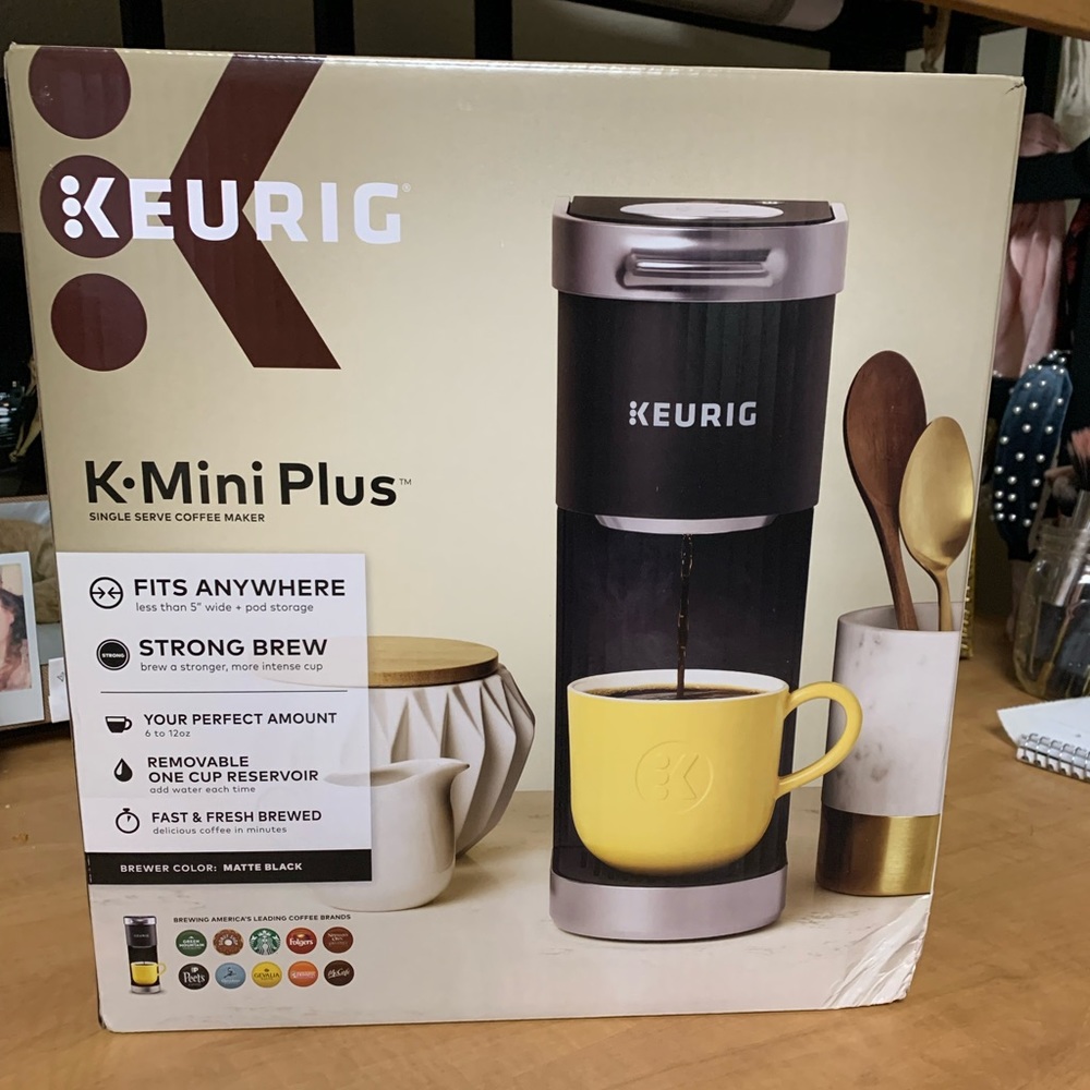 Keurig K mini Plus matte black never used!